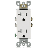 Leviton T5825 Ultrasonic Decora Tamper Resistant Duplex Receptacle